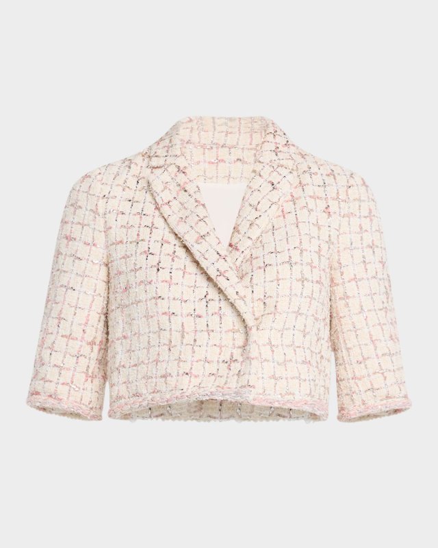 Metallic Eyelash Tweed Crop Jacket